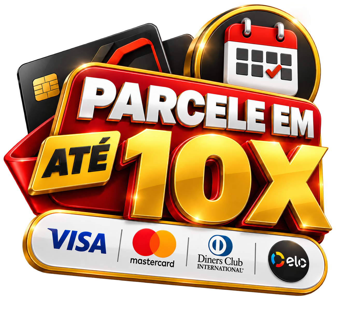 Parcele em até 10 vezes no cartão